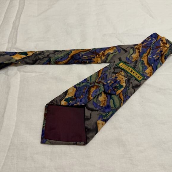 J. Garcia Silk Abstract Art Tie Made in USA – 90s Stonehenge Collection - Picture 5 of 9